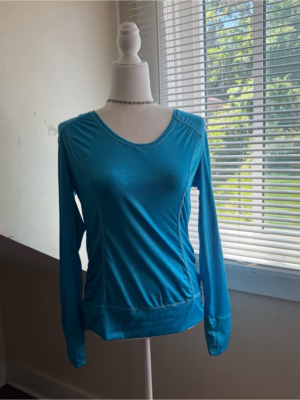 Tangerine Teal Long-Sleeve Women's Top